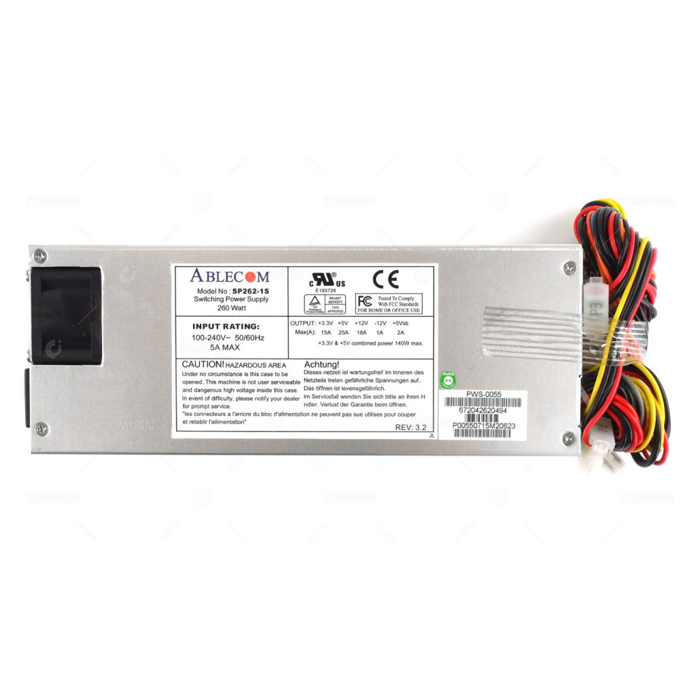 PWS-0055 SUPERMICRO 260W 1U POWER SUPPLY FOR SUPERMICRO PDSMI